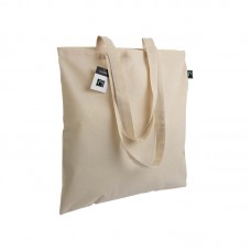 SHOPPER CERTIFICATA FAIRTRADE® IN COTONE 140G/M2, MANICI LUNGHI