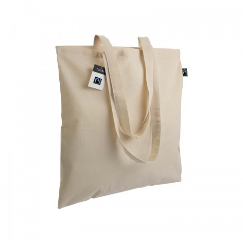 SHOPPER CERTIFICATA FAIRTRADE® IN COTONE 140G/M2, MANICI LUNGHI