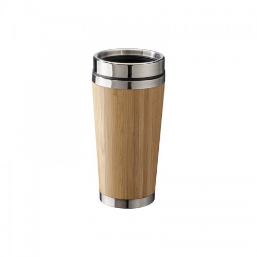 TAZZA IN ACCIAIO INOSSIDABILE CON RIVESTIMENTO IN BAMBú