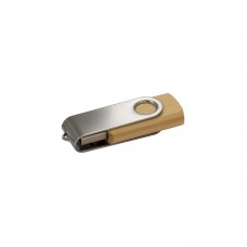 CHIAVETTA USB 4 GB GIREVOLE IN BAMBù/METALLO