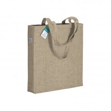 SHOPPER IN COTONE RICICLATO 280 G/M2, MANICI LUNGHI E SOFFIETTO