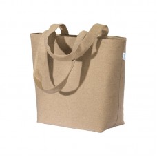 SHOPPER CON SOFFIETTO IN COTONE RICICLATO 280 G/M2