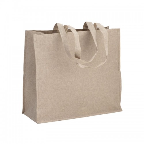 SHOPPER IN COTONE RICICLATO 120 G/M2 CON INTERNO LAMINATO IN PP