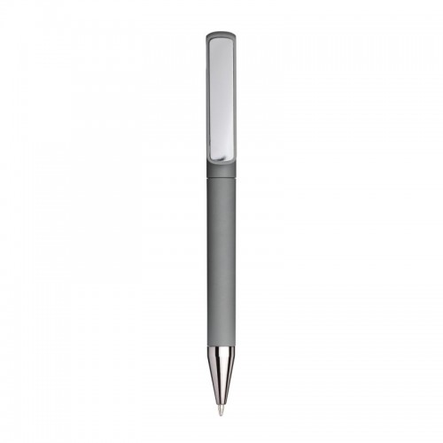 PENNA TWIST IN PLASTICA GOMMATA. CLIP IDONEA A STAMPA LASER TONO SU TONO 25803