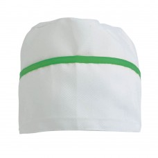 CAP.CHEF POLY/COTONE BIANCO BORDI COLOR 16443