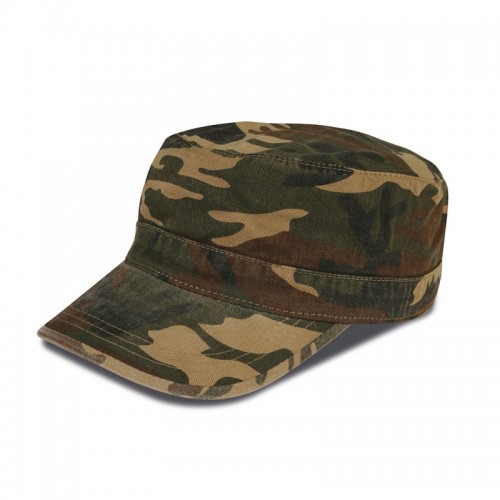 CAPPELLINO MILITARE MIMETICO IN COTONE K18092