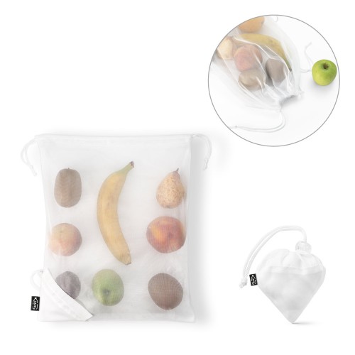 BOLZANO. Borsa pieghevole in maglia e poliestere riciclato 190T (100% rPET) 92934