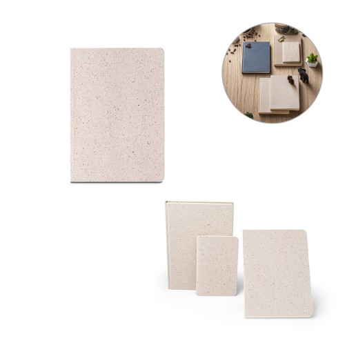 ORGANIC SEMI-RIGID. Block notes A5 con copertina semirigida fabbricata tramite materia organica degli elefanti (80%) 93288