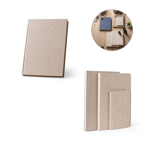 TEAPAD RIGID. Block notes A5 con copertina rigida fabbricata tramite gli scarti delle foglie di tè (65%) 93296