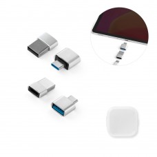 MINSKY. Set di 2 adattatori USB-A / USB-C in alluminio 97090
