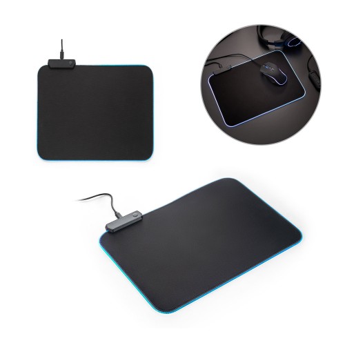 THORNE MOUSEPAD RGB. Tappetino per mouse da gioco con luci LED RGB in poliestere 97134