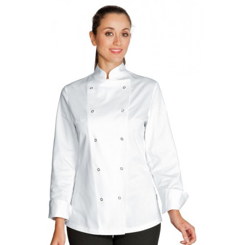 GIACCA LADY CHEF BOTTONI A PRESSIONE - ISACCO 057520