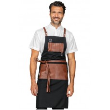 GREMBIULE BRISTOL  CON INSERTI E LACCI IN PELLE - ISACCO 088911