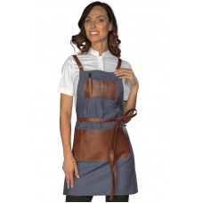 GREMBIULE BRISTOL SHORT CON INSERTI E LACCI IN PELLE - ISACCO 088977S