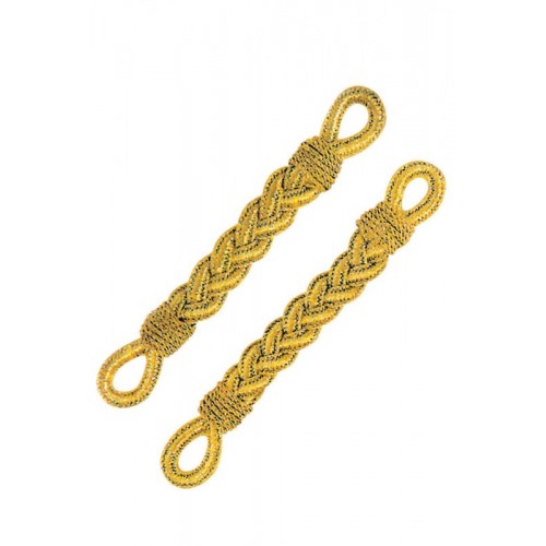 COPPIA TRECCE DORATE 123100