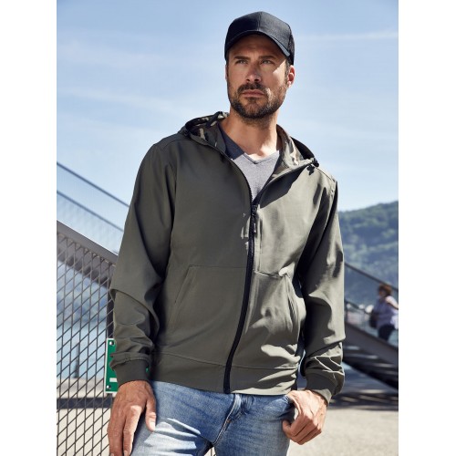 MEN'S HOODED SOFTSHELL JACKET JN1146