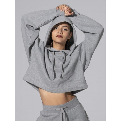 FELPA DONNA CAPPUCCIO REGULAR CROPPED SWULCROP