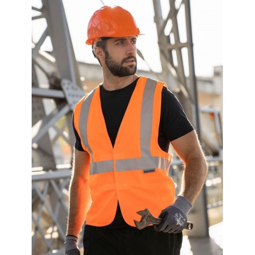 SAFETY VEST WITH 3 REFLECTIVE TAPES KXDR