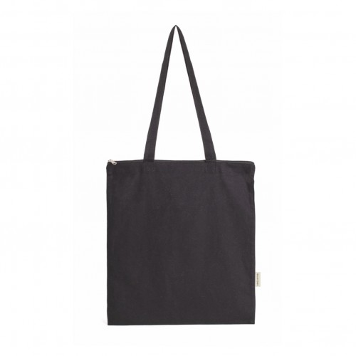 1100 FIONA BLACK - BORSA SHOPPING IN COTONE DIMENSIONI: CM 38 X42