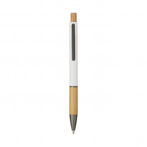 5695 ELOISA - PENNA SFERA SOFT TOUCH IN ALLUMINIO E BAMBOO