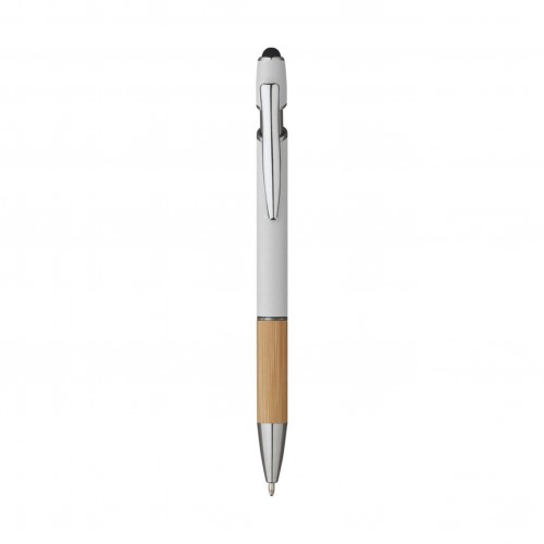5698 IRIS - PENNA SFERA SOFT TOUCH IN ALLUMINIO E BAMBOO