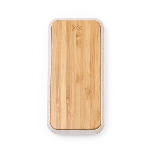 6058 AMBRO - POWER BANK IN BAMBOO E FIBRA DI FRUMENTO