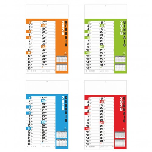 B096 NORVEGESE CALENDARIO TRIMESTRALE 12 FOGLI