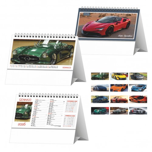 H014 -CALENDARIO DA TAVOLO AUTO SPORTIVE H014 -CALENDARIO DA TAVOLO AUTO SPORTIVE