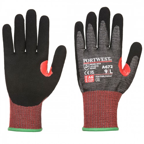 GUANTO ANTI TAGLIO IN NITRILE CS AHR13 A672