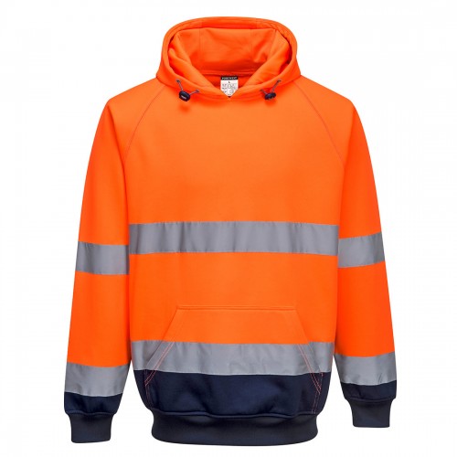 FELPA BICOLORE CON CAPPUCCIO HI-VIS B316