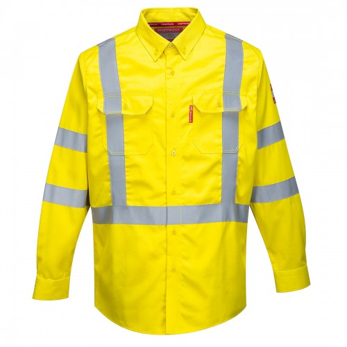 CAMICIA HI-VIS FR BIZFLAME 88/12 TRIVALENTE FR FR95