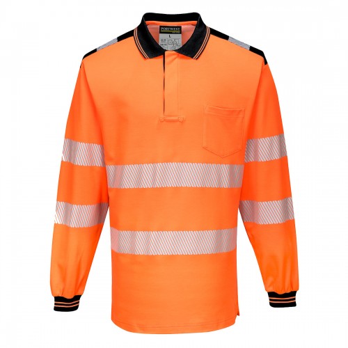 PW3 POLO MANICA LUNGA HI-VIS T184