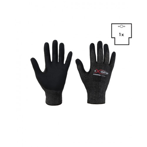 GUANTO TAGLIO D (HPPE-ACCIAIO-VETRO) / NITRILE MICRO FOAM TRASPIRANTE X-GLOVE XGLOVE X GLOVE GUANTI GGC050