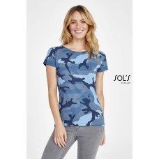 T-SHIRT DONNA GIROCOLLO CAMO WOMEN 01187