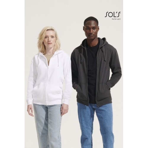 FELPA UNISEX FULL ZIP CON CAPPUCCIO CARTER 03812