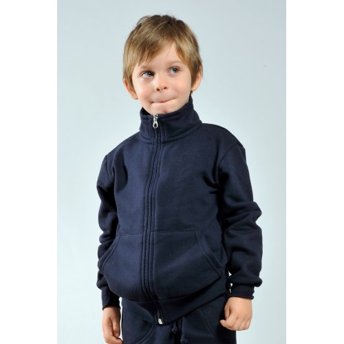 JACKET BAMBINO FELPA F/ZIP 70/30% COT/POL 280 GR.  IT040