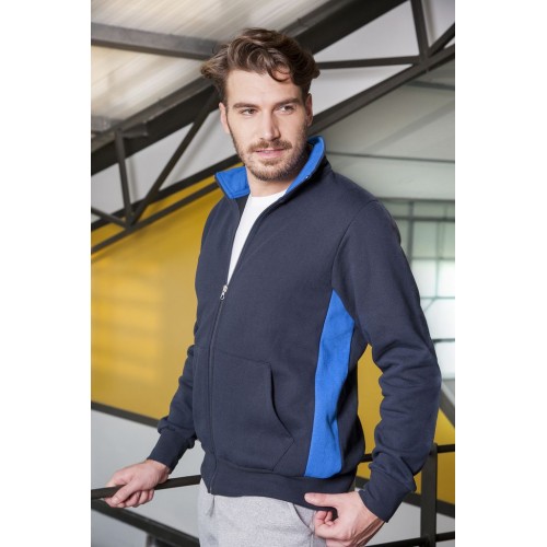 FELPA JACKET ZIP LUNGA CONTRAST70/30% COT/POL 280G IT470C