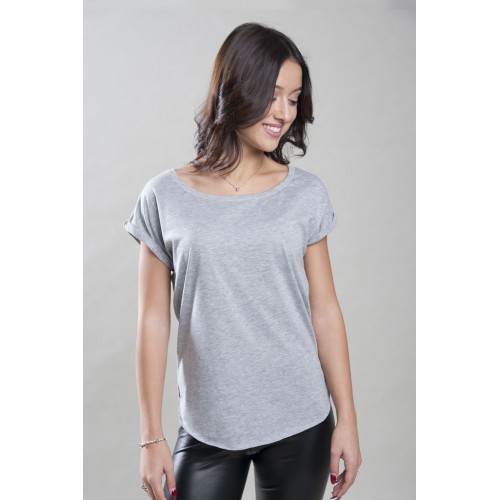 MAGLIA DONNA SCOLL. TONDA M/C 100% COT. 140 GR/M2 GRIGIO MELANGE LIGHT-S IT6520T MAGLIA DONNA SCOLL. TONDA M/C 100% COT. 140 GR/M2 GRIGIO MELANGE LIGHT-S IT6520T