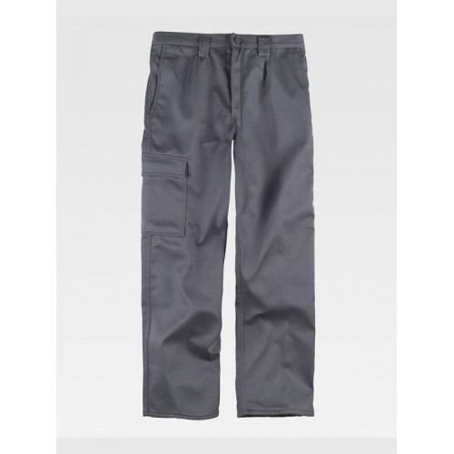 PANTALONE DA LAVORO MULTITASCHE CON FODERA IN PILE B1408
