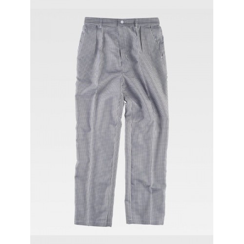 PANTALONE CUOCO TESSUTO A QUADRETTI B1426