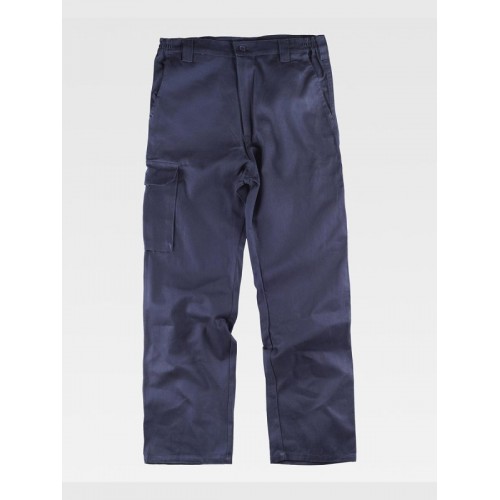 PANTALONE DA LAVORO MULTITASCHE IN COTONE B1455