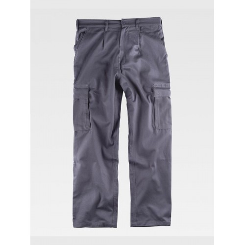 PANTALONE DA LAVORO MULTITASCHE IN COTONE B1456