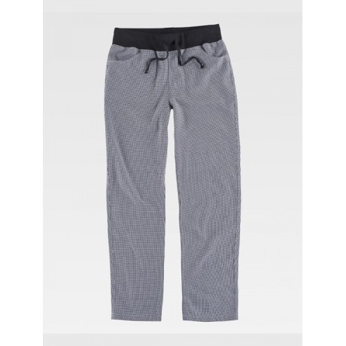 PANTALONE CUOCO TESSUTO A QUADRETTI B5925