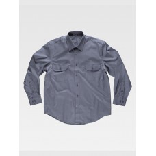CAMICIA UOMO MANICA LUNGA DUE TASCHE SUL PETTO COTONE B8200