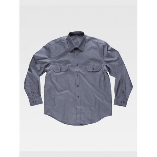 CAMICIA UOMO MANICA LUNGA DUE TASCHE SUL PETTO COTONE B8200