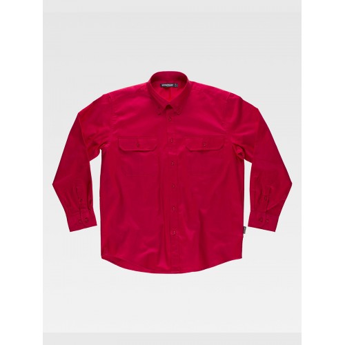 CAMICIA UOMO MANICA LUNGA DUE TASCHE SUL PETTO COTONE B8300