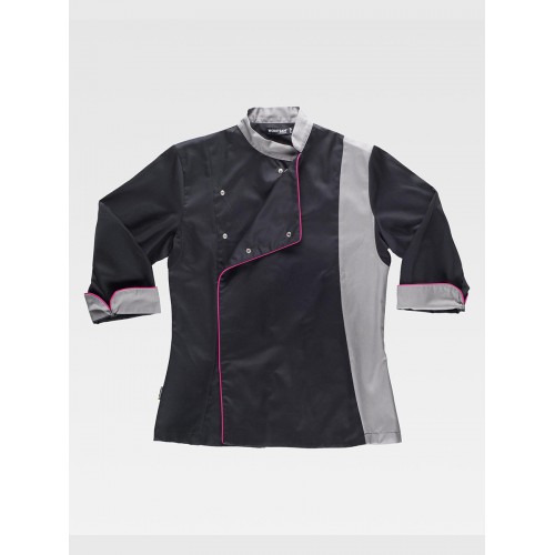 GIACCA CUOCO DONNA MANICA LUNGA TESSUTO ANTIMACCHIA B9241