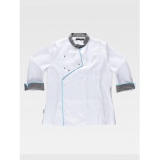 GIACCA CUOCO DONNA MANICA LUNGA TESSUTO ANTIMACCHIA B9242