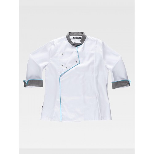 GIACCA CUOCO DONNA MANICA LUNGA TESSUTO ANTIMACCHIA B9242