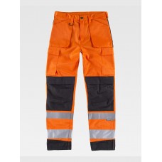 PANTALONE TRIPLE CUCITURE PROTEZIONE ALLE GINOCCHIA ALTA VISIBILITA CLASSE 1 C2912